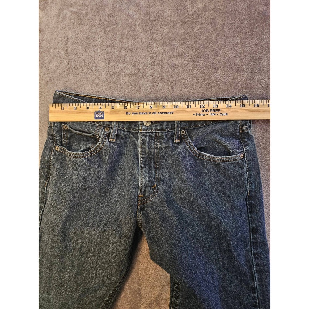 Levis 527 Slim Bootcut Jeans Mens 32x34 Dark Wash Denim Blue - Picture 6 of 11